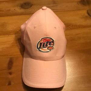 Pink Miller Lite Ball Cap w/Velcro Closure Girlfit